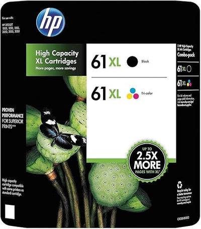 HP 61XL Black & Tri-Color Ink Cartridge Combo