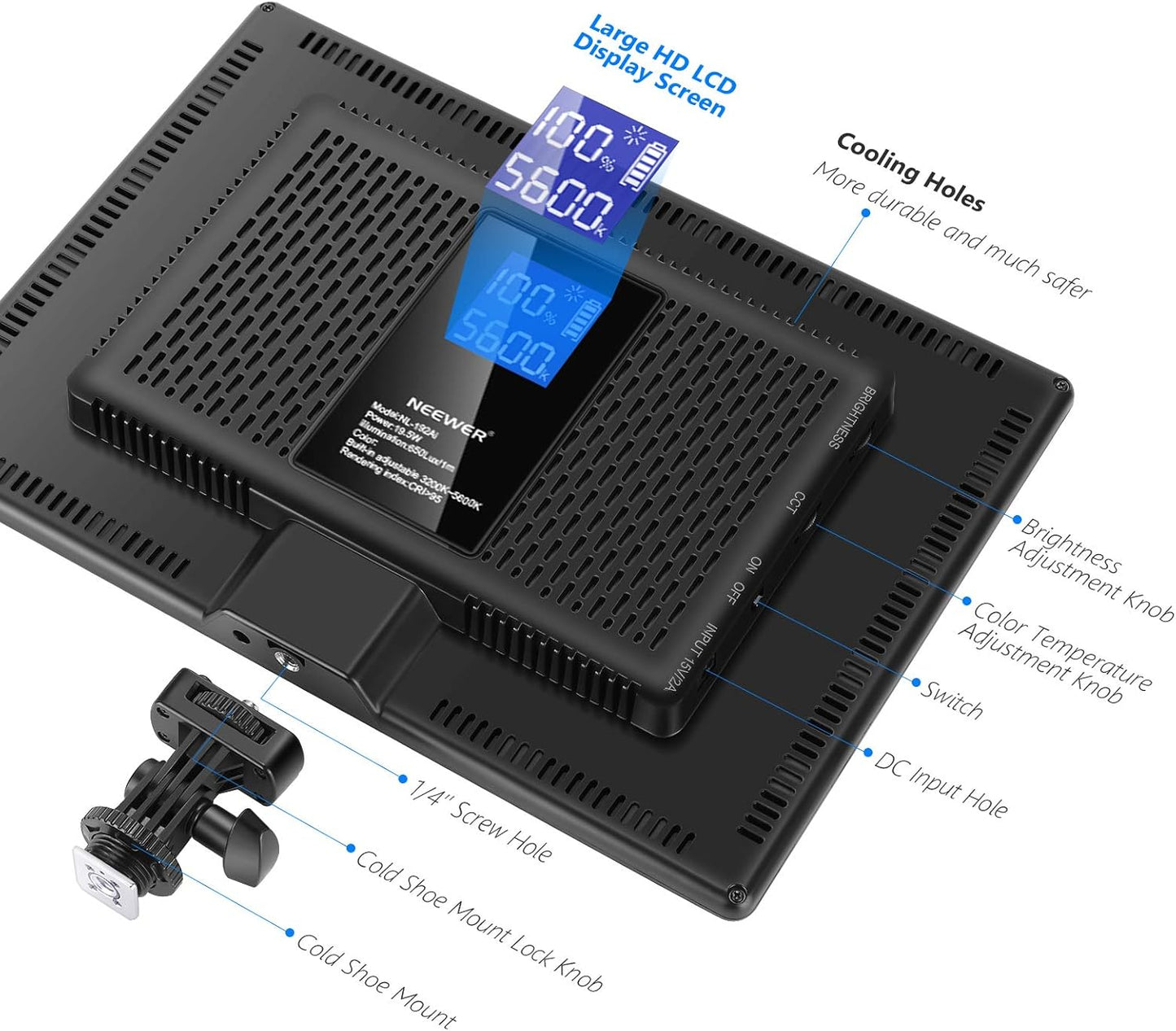 Neewer 10099300 13" LED Video Light Panel Kit