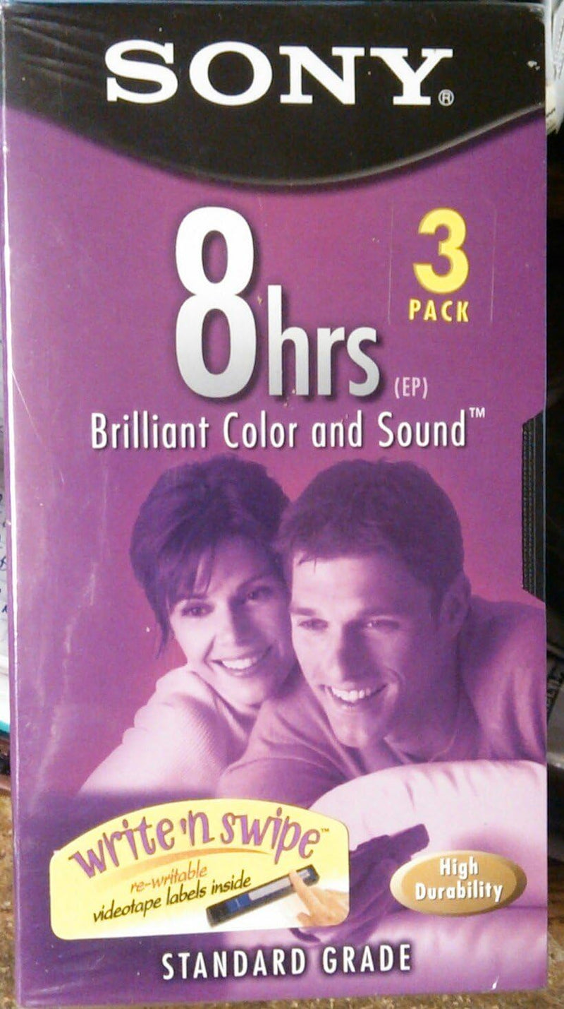 Sony LYSB00S29ZPI8-ELECTRNCS T-160 VL/WA Video Cassette 3-Pack — main product image