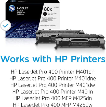 HP CF280XD 80X Black LaserJet Toner 2-Pack