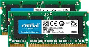 Crucial CT2KIT12864AC667 2GB DDR2 SODIMM - 667MHz Laptop Memory