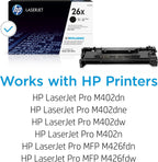 HP CF226X 26X High-yield Black Toner Cartridge