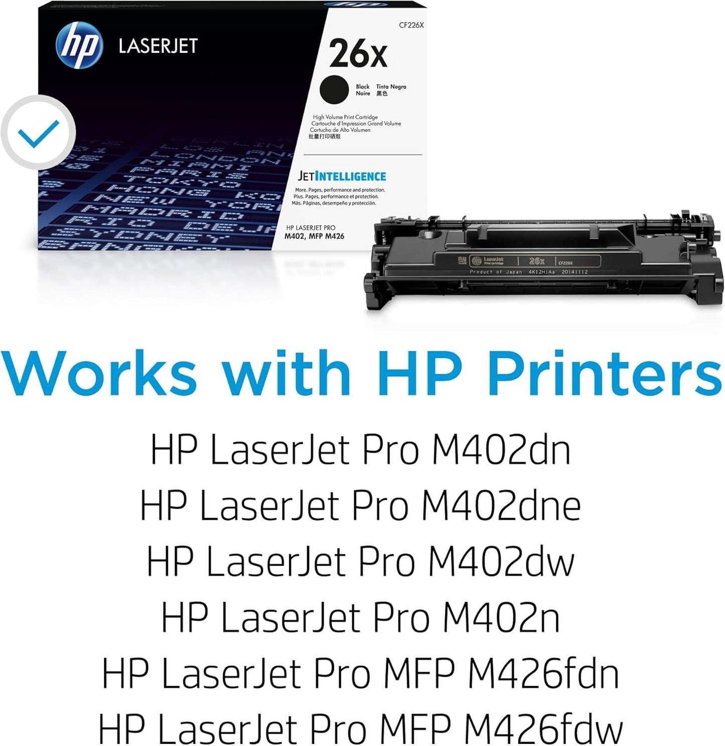 HP CF226X 26X High-yield Black Toner Cartridge
