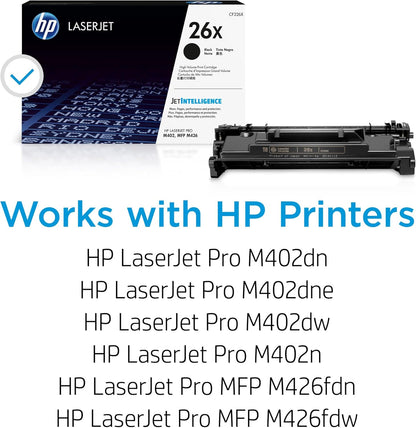 HP CF226X 26X High-yield Black Toner Cartridge