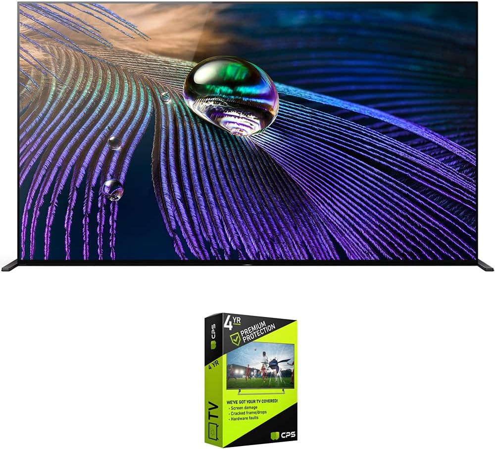 Sony E94SNXR65A90J 65" OLED 4K HDR Smart TV Bundle with Protection