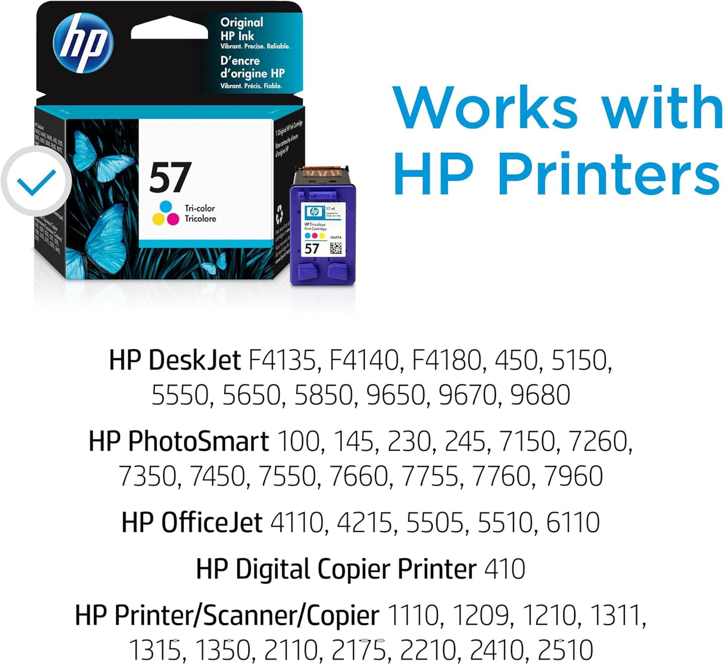 HP C6657AN#140 57 Tri-Color Ink Cartridge