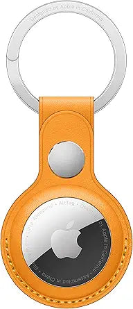 Apple AirTag Leather Key Ring California Poppy