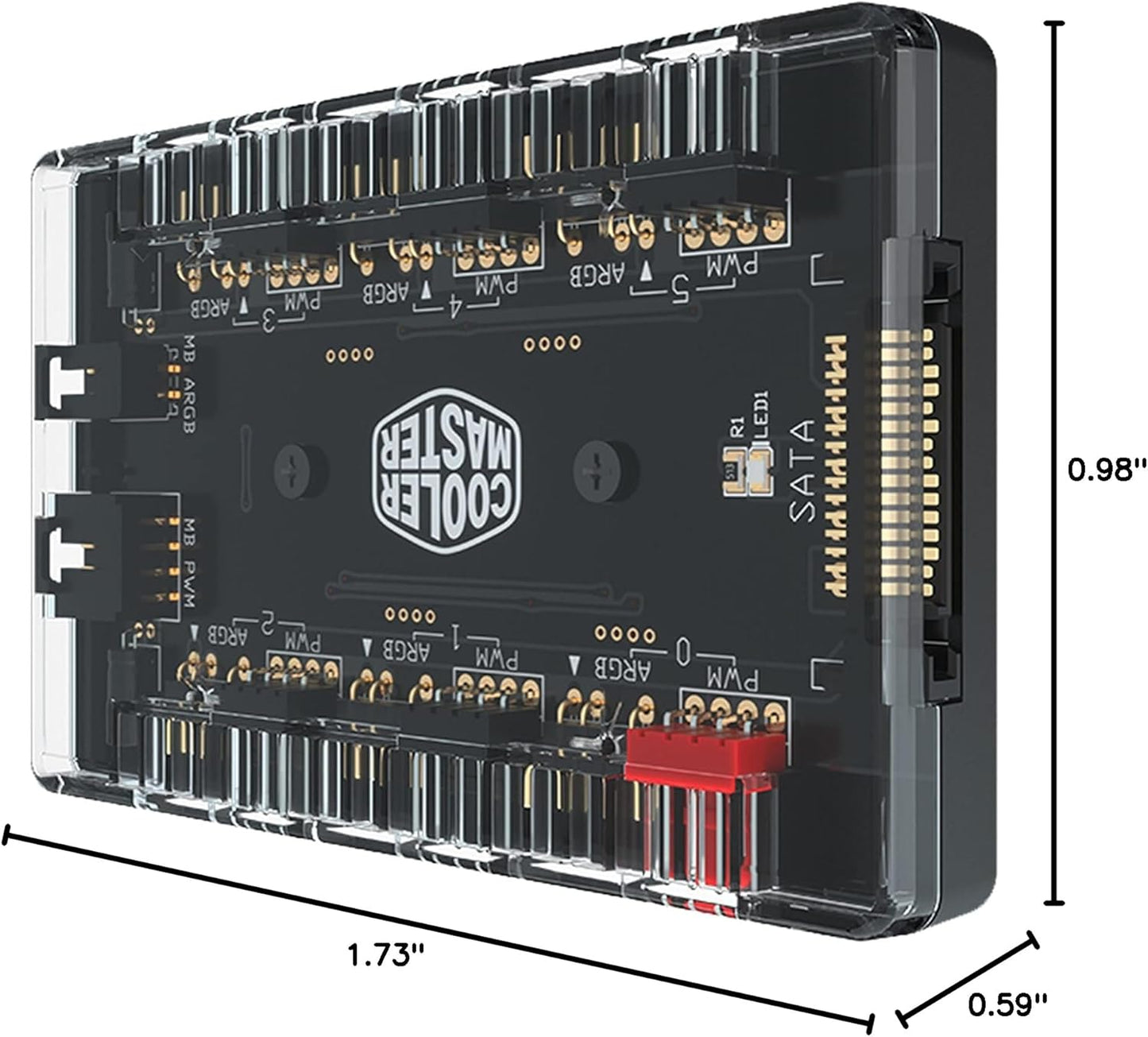 Cooler Master MFX-ZHHN-1NNN6-R1 ARGB PWM Hub 6-Port Fan Controller