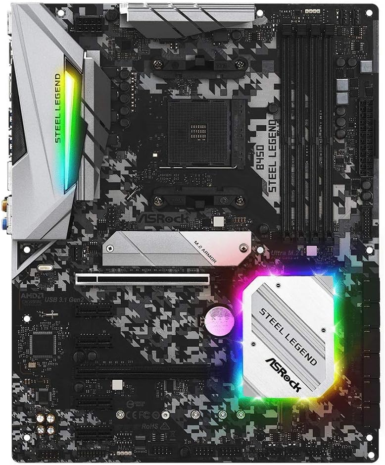 ASRock B450 STEEL LEGEND AM4 ATX Motherboard