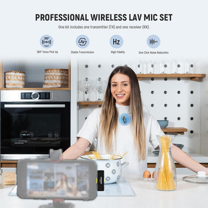 Neewer 21000097 Wireless Lavalier Microphone USB-C