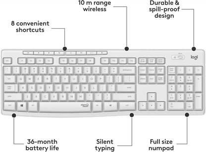 Logitech 920-009783 MK295 Silent Wireless Keyboard Mouse Combo
