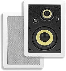 Monoprice 107607 Caliber Series 6.5-Inch Aramid Fiber In-Wall Speakers (Pair)