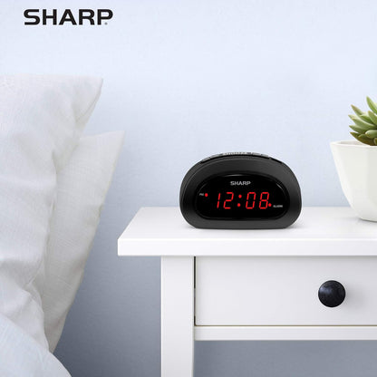 Sharp EL6690B Digital Alarm Clock - Easy Snooze