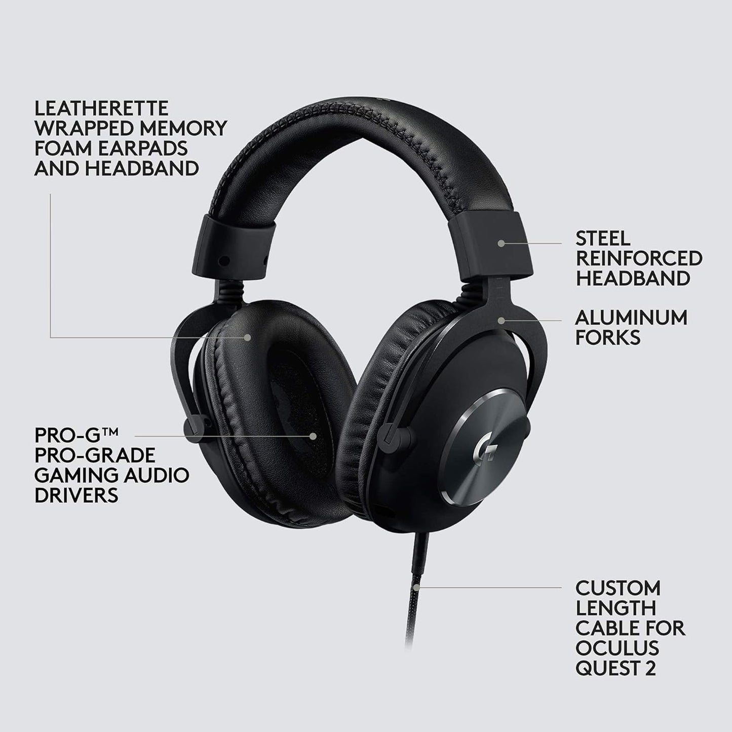 Logitech 981-001003 G PRO Oculus Quest 2 Gaming Headset (Renewed)