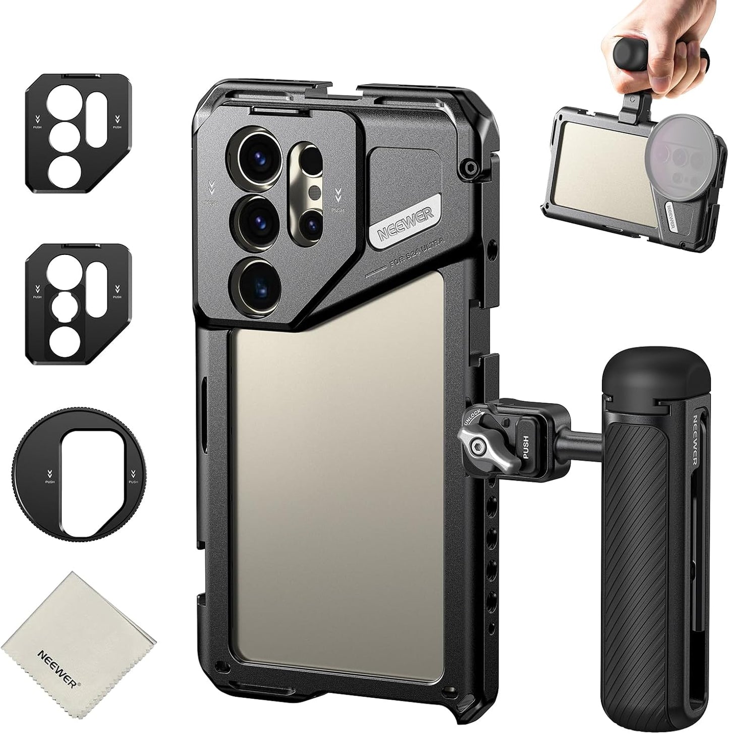 Neewer PA042+PA045S S24 Ultra Phone Cage with Side Handle