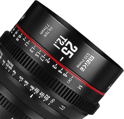 Meike 25mm T2.1 S35 Wide Angle Cinema Lens EF Mount