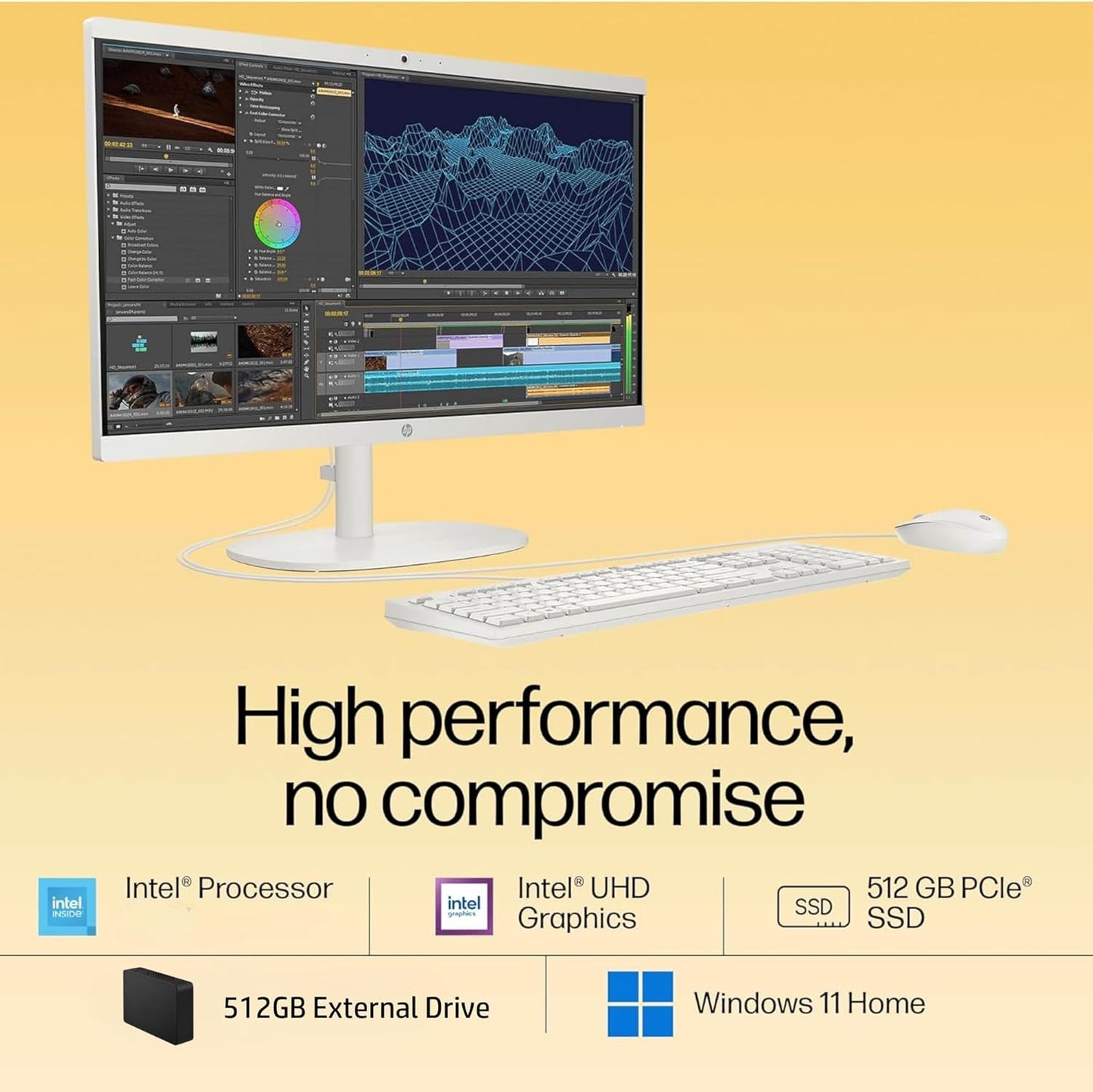 HP HP 22 aio FHD All-in-One Celeron Desktop