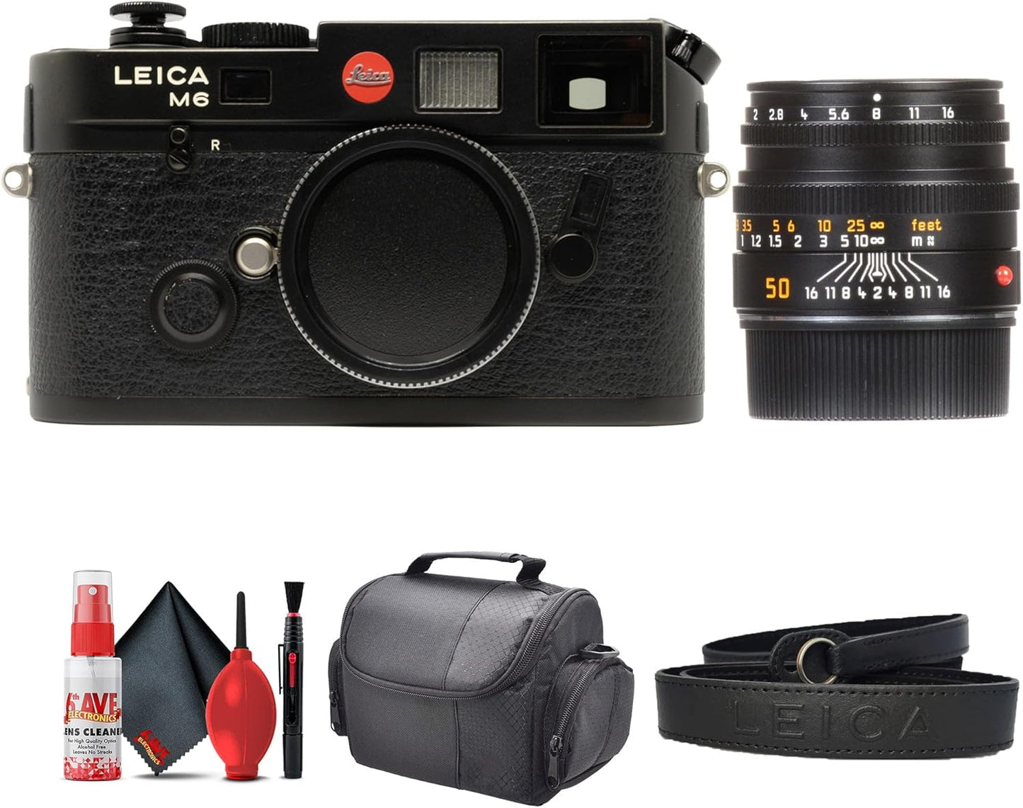 Leica M6 35mm Rangefinder Camera Summicron 50mm Lens Kit