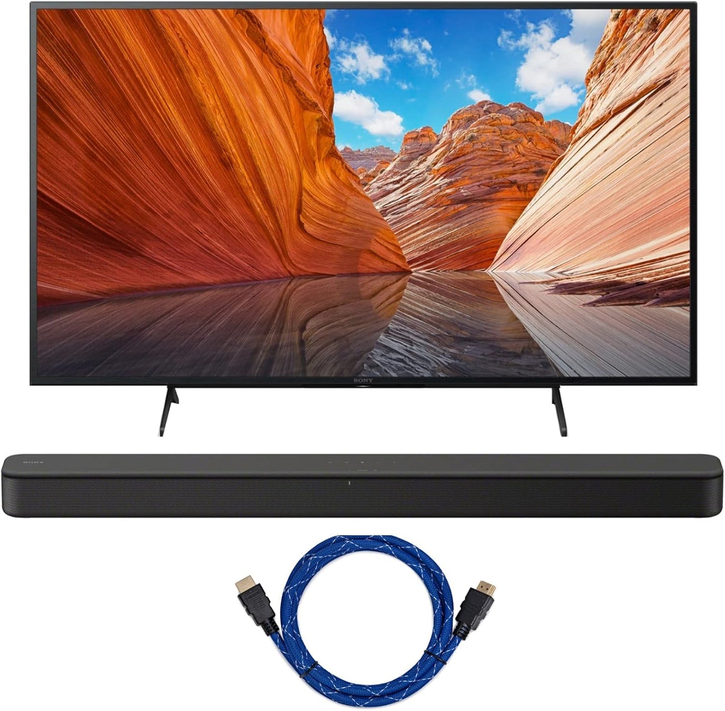 Sony KD43X80J 43-Inch 4K TV Soundbar Bundle
