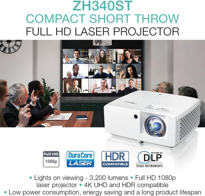 Optoma ZH340ST Short Throw 1080p Laser Projector