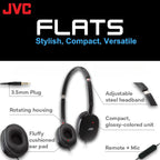 JVC HAS160M Black Flat Foldable On-Ear Headphones