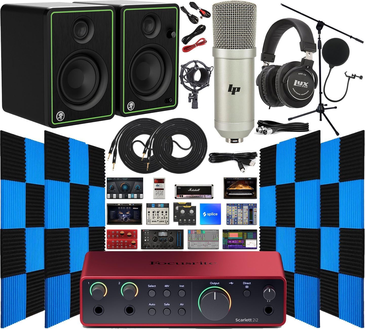 Focusrite Scarlett 2i2 4th Gen USB Audio Interface Studio Bundle