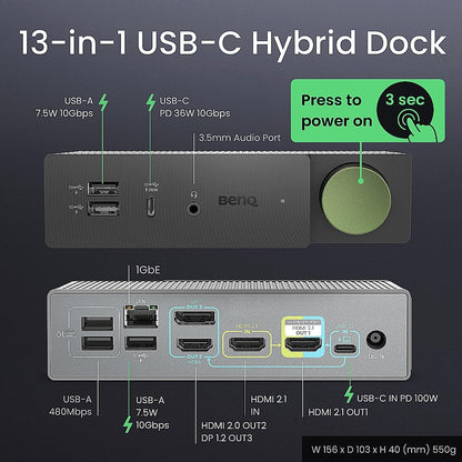 BenQ DP1310 USB-C Docking Station 4K Triple Display