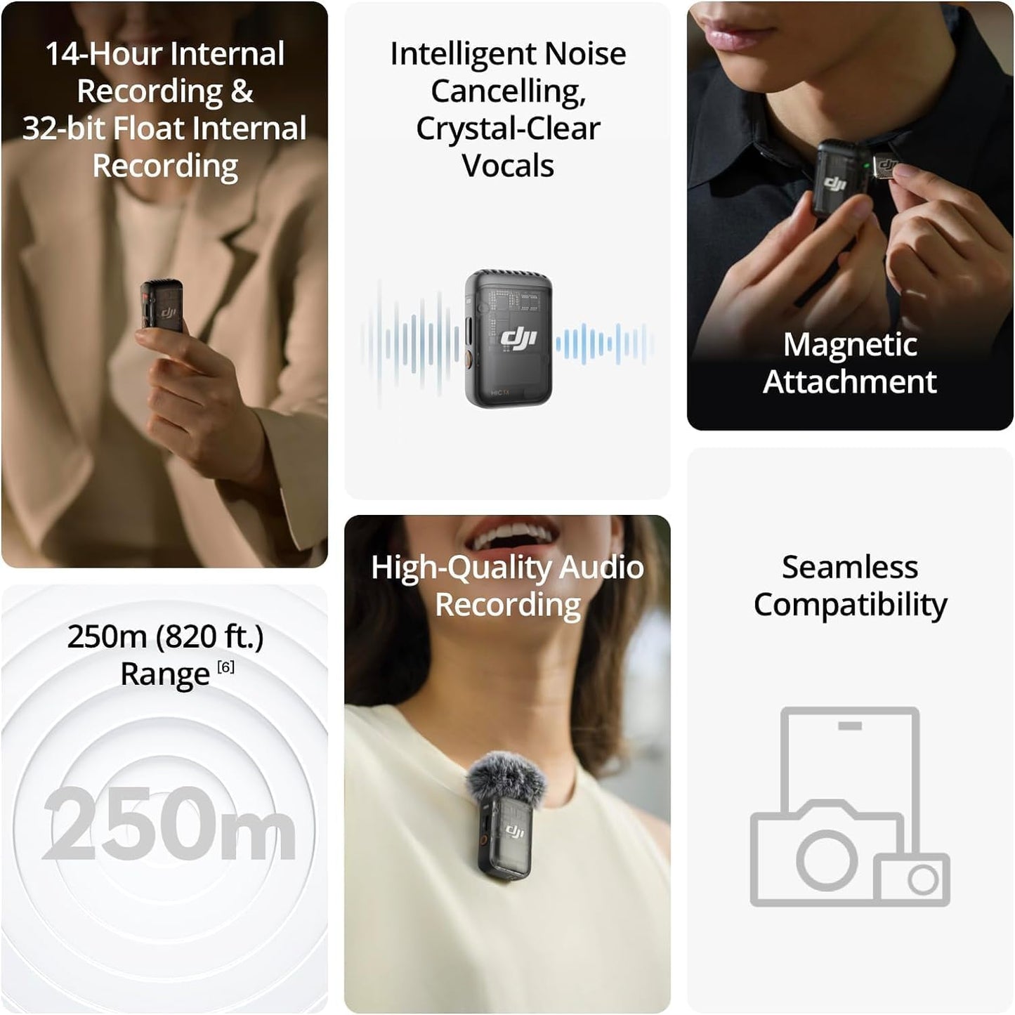 DJI Mic 2 Wireless Microphone - Single TX/RX with Lavalier