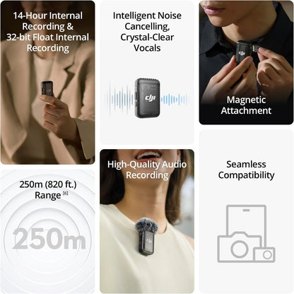 DJI Mic 2 Wireless Microphone - Single TX/RX with Lavalier