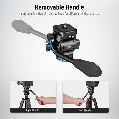 Neewer 10102493 GM24 Tripod Fluid Head, Blue