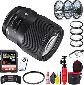 Sigma 240954 135mm f/1.8 DG HSM Art Lens for Canon EF Bundle