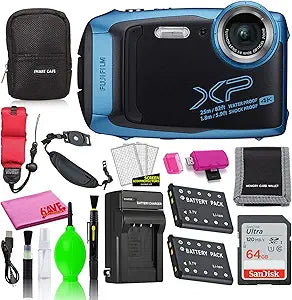 Fujifilm 600020656 FinePix XP140 Waterproof Camera Bundle