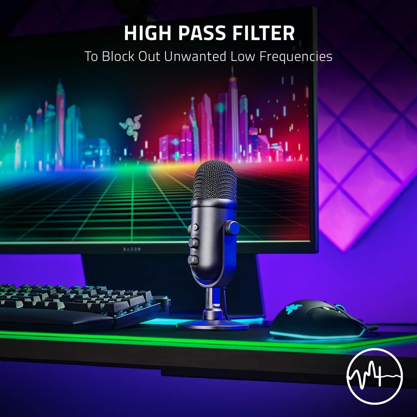 Razer RZ19-04040100-R3U1 Seiren V2 Pro USB Streaming Microphone