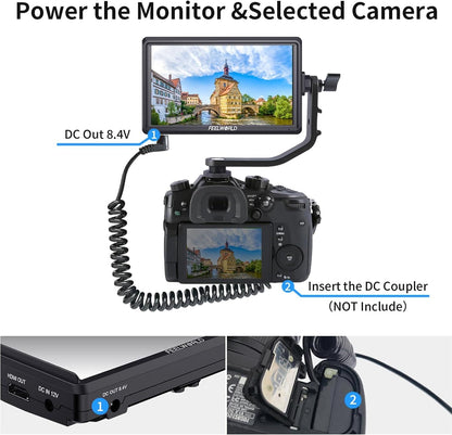 FEELWORLD F5 S55001 6" Camera Field Monitor 4K HDMI Bundle