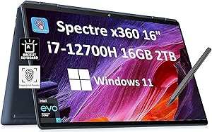 HP Spectre x360 - 16" 2-in-1 Laptop, i7, 16GB, 2TB SSD, Touchscreen