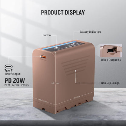 Neewer 10101909 NP-F970 USB-C Rechargeable Battery