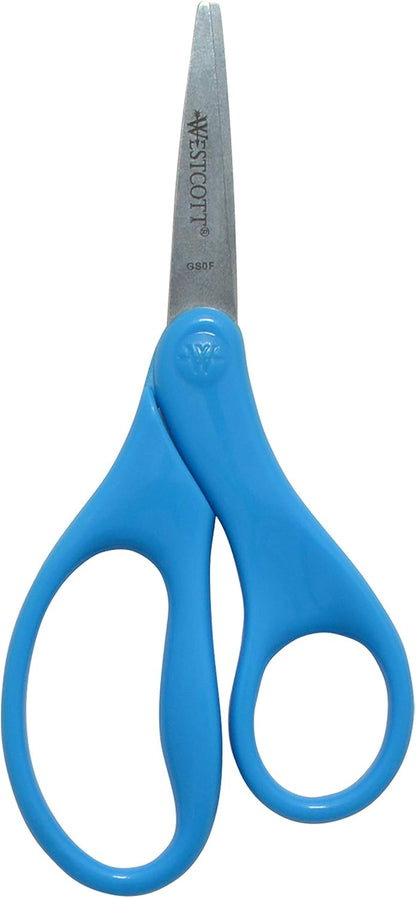 Westcott 17790 Kids Scissors - 5 Inch Pointed - 6 Pack