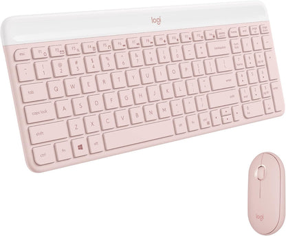 Logitech 920-011311 MK470 Slim Wireless Keyboard and Mouse Combo - Rose