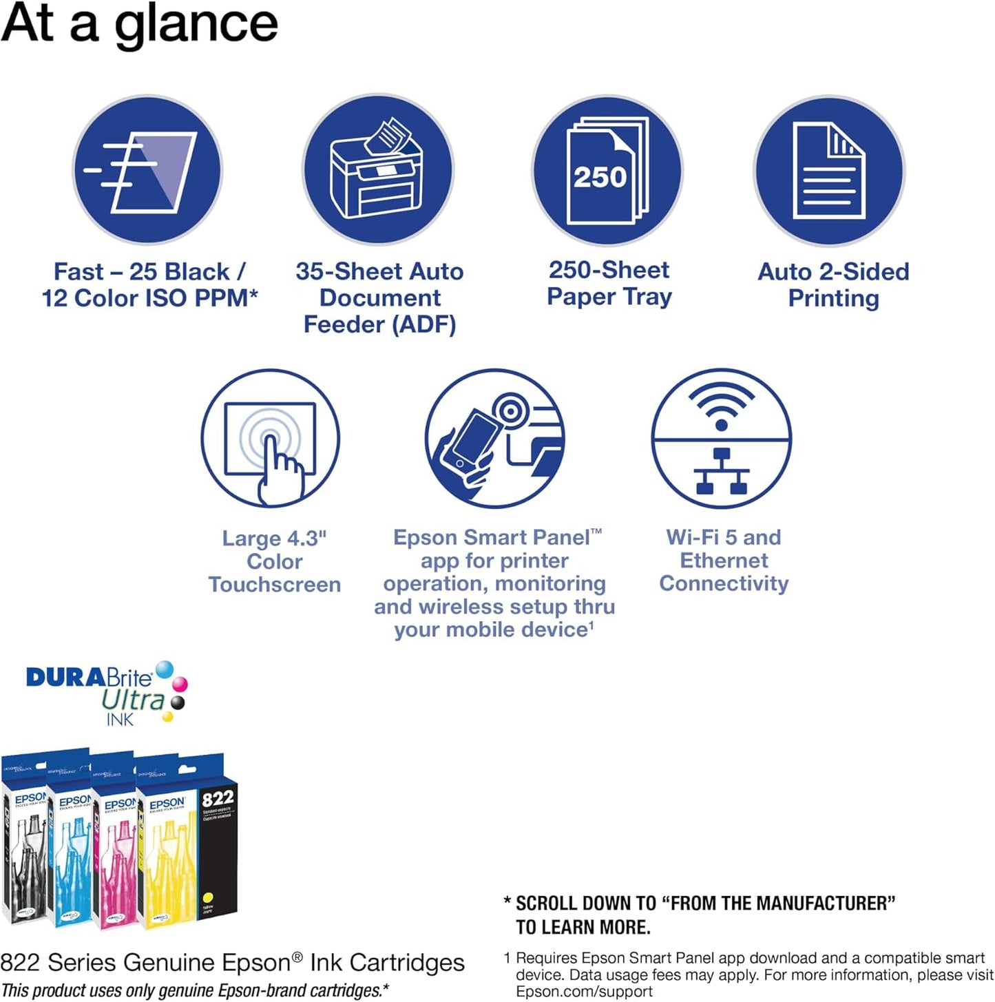 Epson WF-4820 Workforce Pro Wireless Color Inkjet Printer