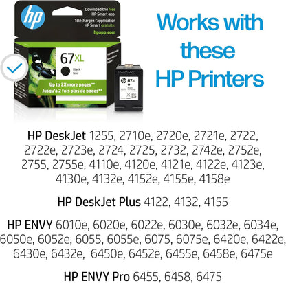 HP 3YM57AN#140 67XL High-Yield Black Ink Cartridge