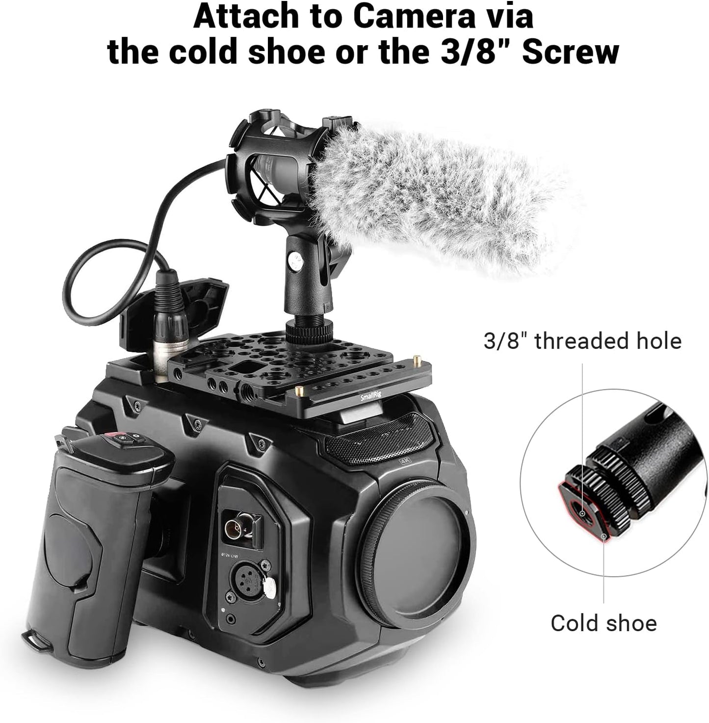 SmallRig SR-FA01-1859 Microphone Shock Mount with Cold Shoe