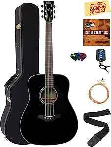 Yamaha AUS-FG800BL-COMBO-PRO FG800 Black Acoustic Guitar Bundle