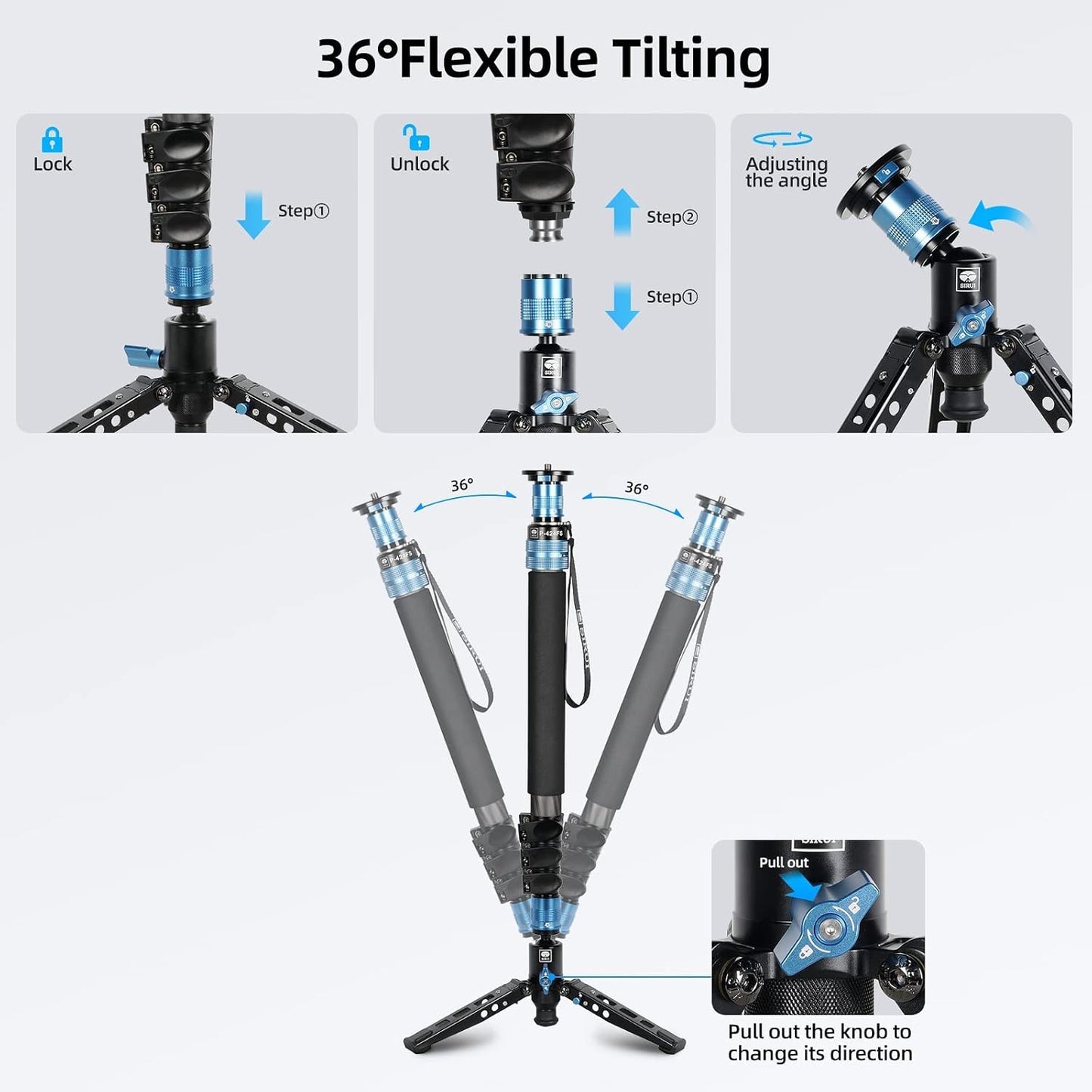 Sirui P-424FS Carbon Fiber Professional Monopod