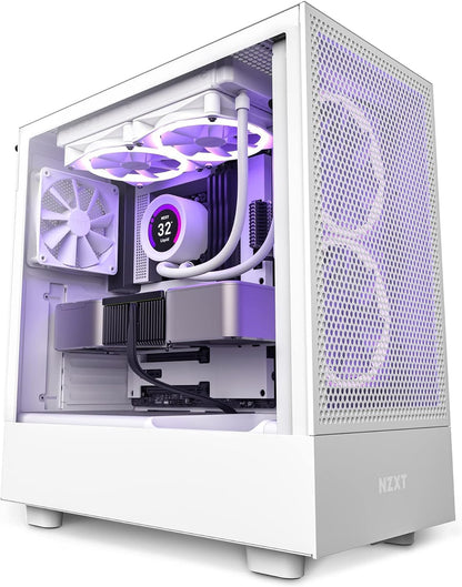 NZXT CC-H51FW-01 H5 Flow White ATX Mid-Tower Gaming Case