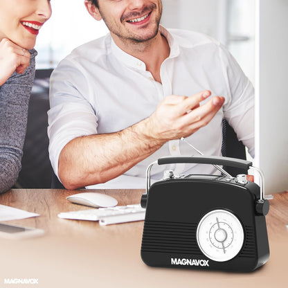 Magnavox Retro Dual - Bluetooth Alarm Clock Radio - Black