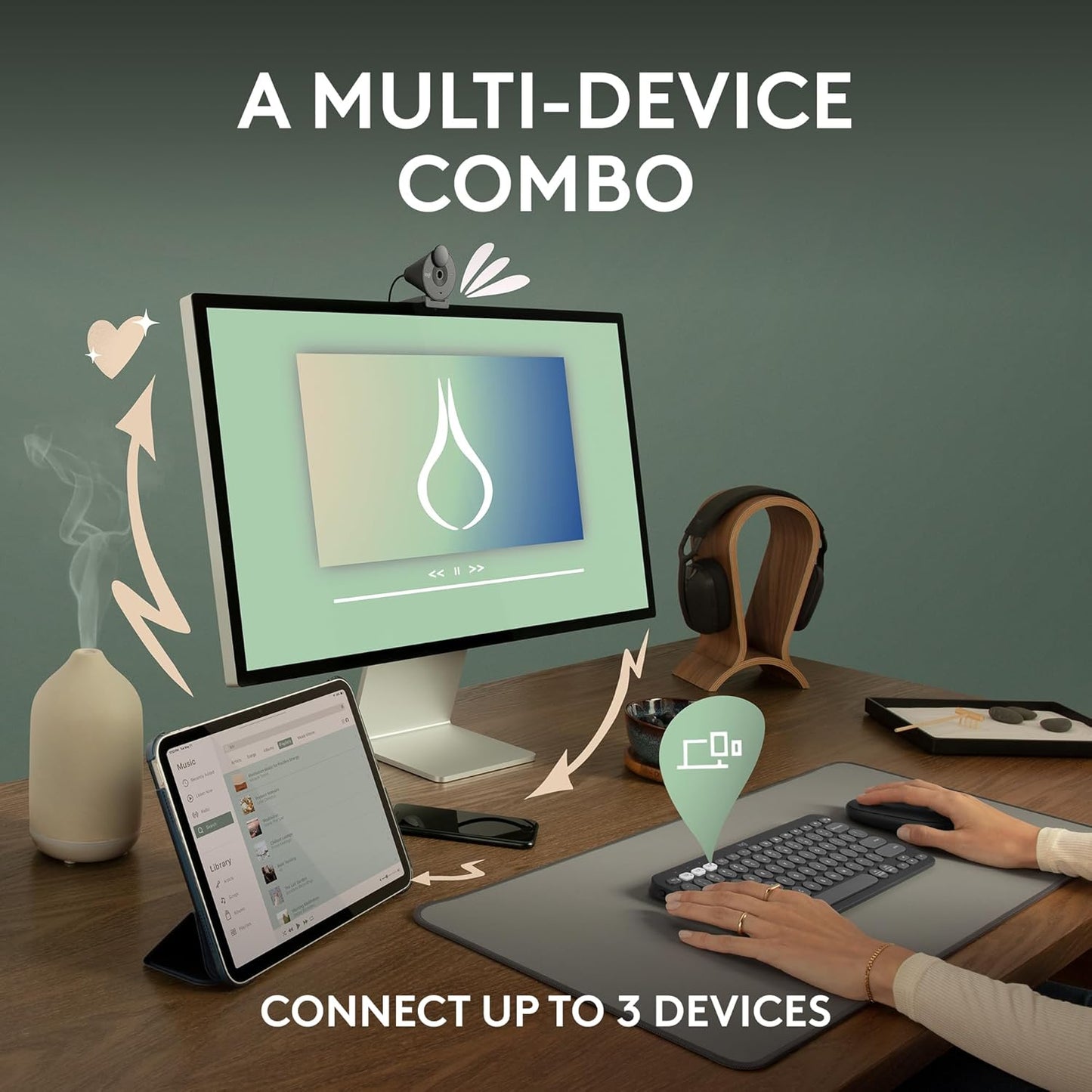 Logitech 920-012198 Pebble 2 Combo - Tonal White