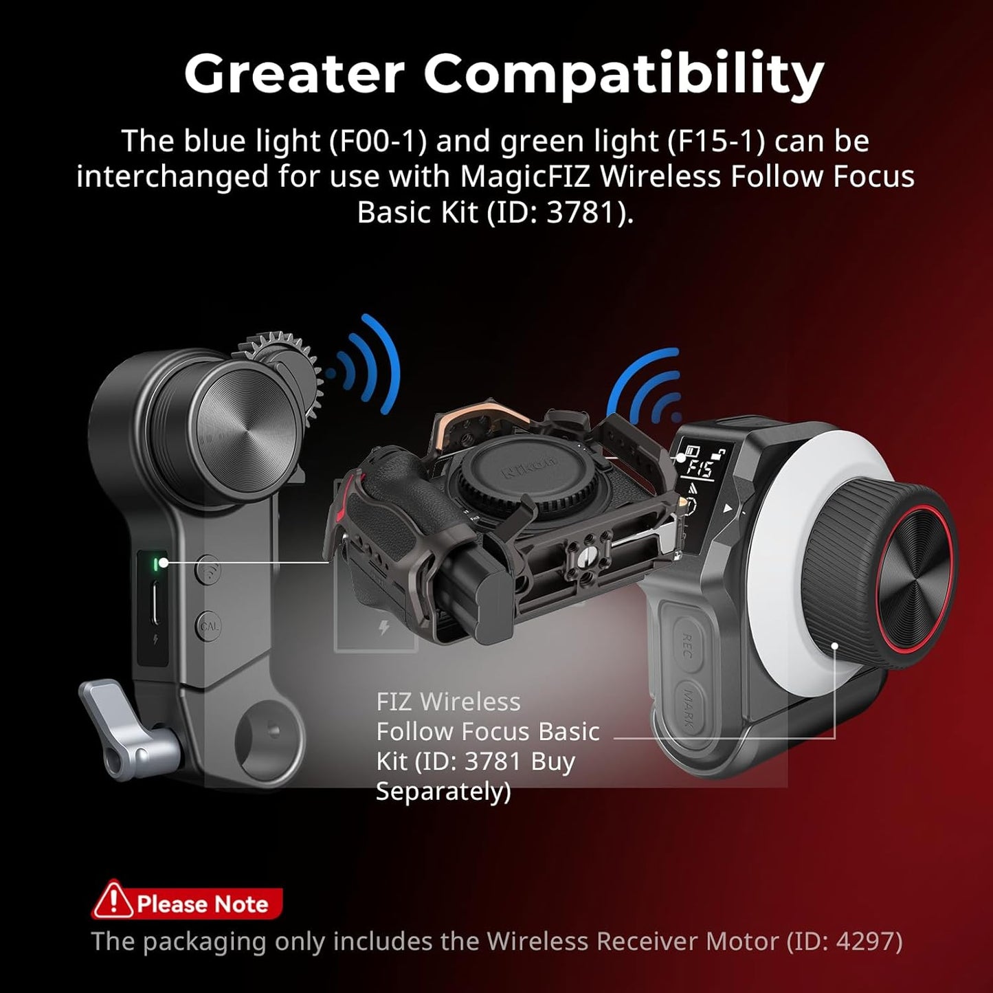 SmallRig 4297 Wireless Receiver Motor Lite Follow Focus