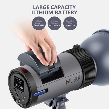 Neewer 10097273 ML300 300W Li-ion Battery Strobe Flash