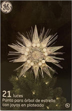 GE 71026HD 9 in. Silver Jewel Holiday Tree Topper
