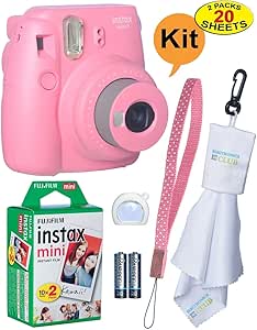 Fujifilm FUJi-A1 Instax Mini 9 Camera Film Bundle Pink
